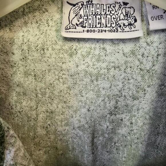 Vtg Whales Friends Button Up Embellished 100 Cotton Jacket Wolves Collared - Picture 3 of 12